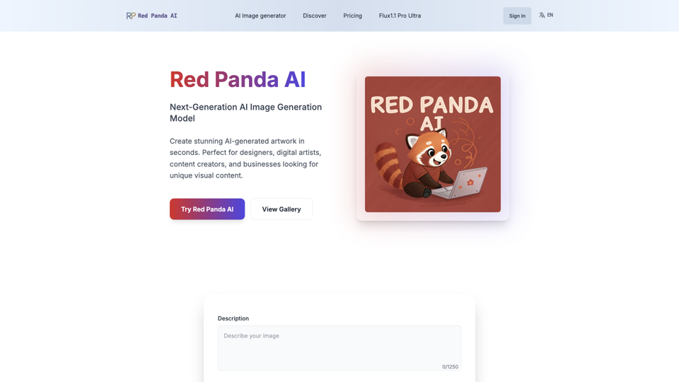 Red Panda AI | A New Future of AI Image Generation