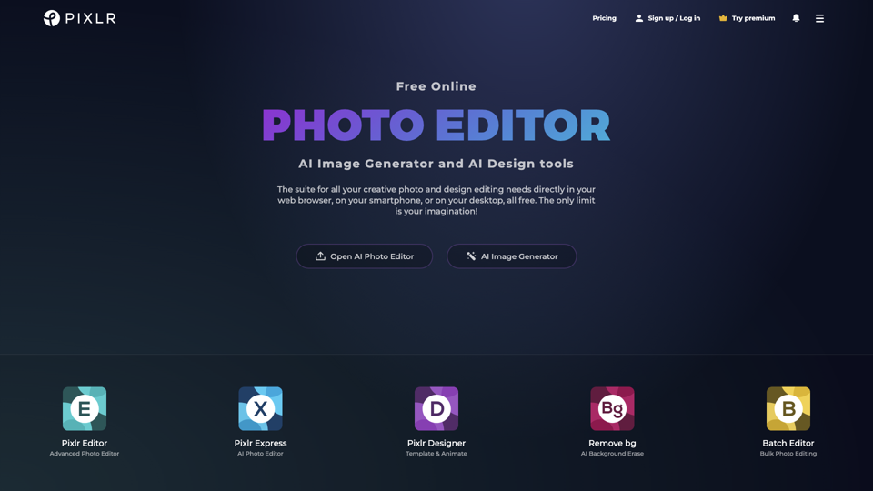 Free Online AI Photo Editor, Image Generator & Design tool