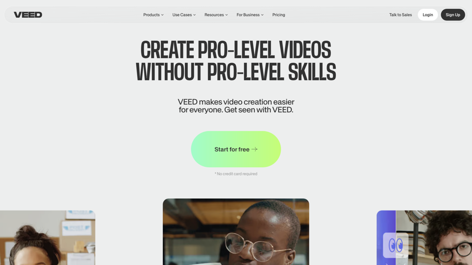 VEED.IO - AI Video Editor - Fast, Online, Free