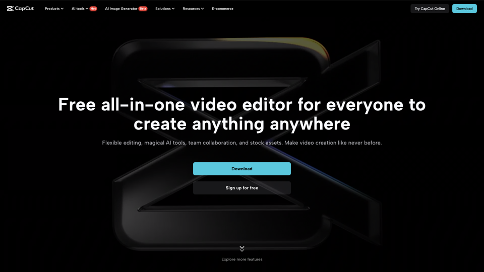 CapCut | All-in-one video editor & graphic design tool driven by AI