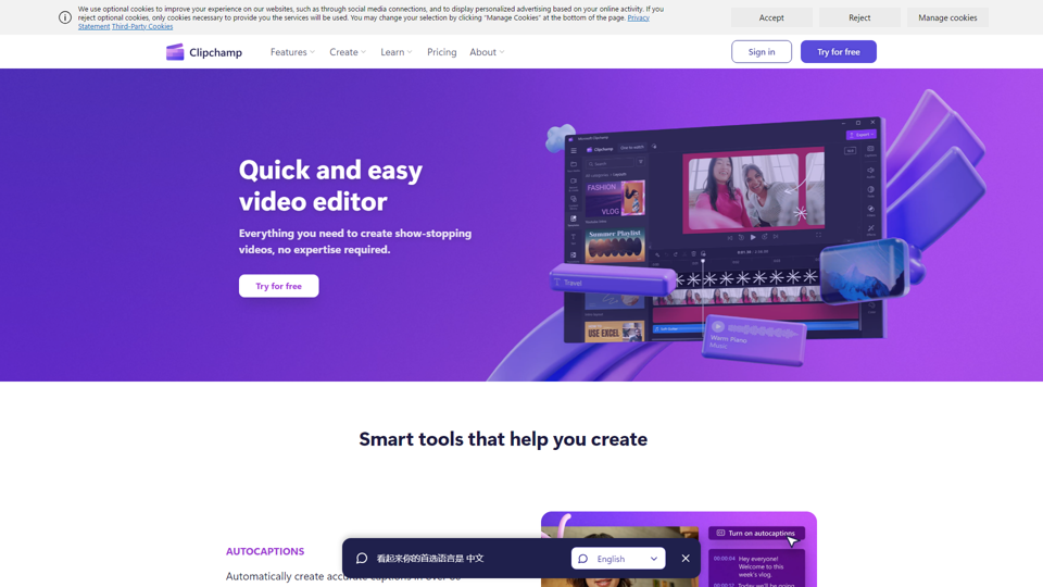 Quick and easy video editor | Clipchamp