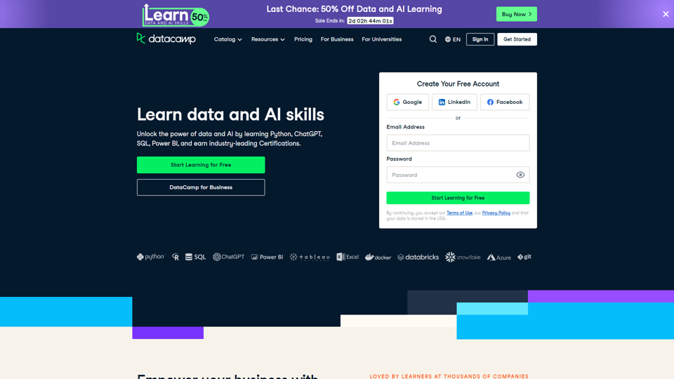 Learn Data Science and AI Online | DataCamp