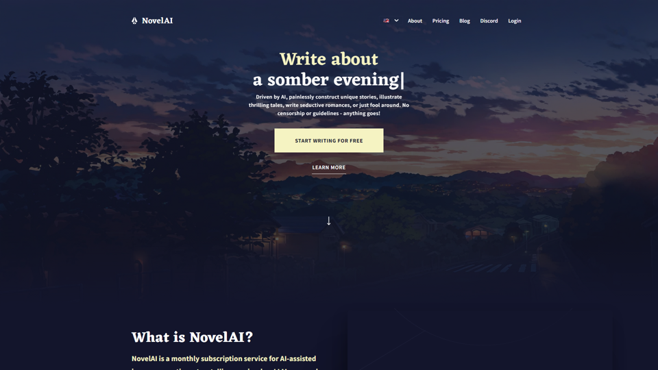 NovelAI - The AI Storyteller