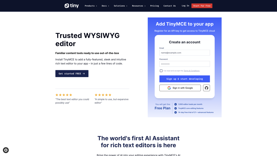 The Most Advanced WYSIWYG Editor | Trusted Rich Text Editor | TinyMCE