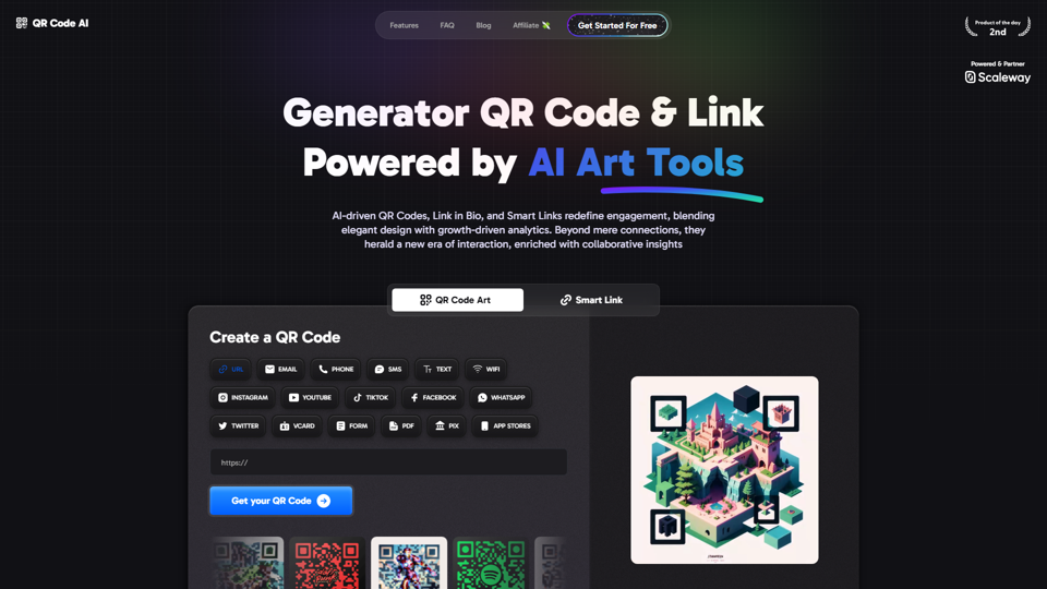 Free QR Code AI Art Generator (2024) • Scanner, Link In Bio, Smart Link, Analytics, Workspace, Monkey, Tiger