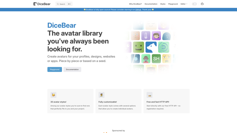 DiceBear | Open Source Avatar Library