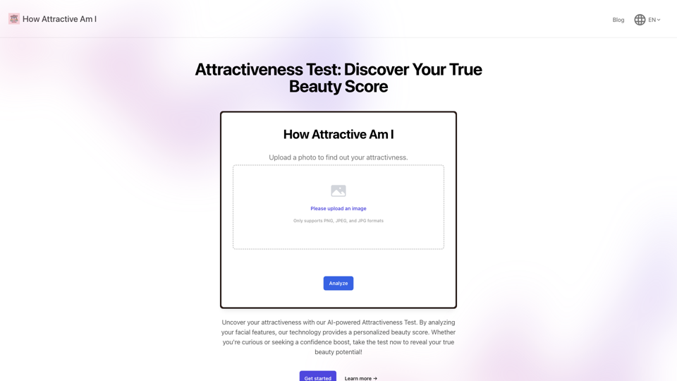 How Attractive Am I - Attractiveness Test and Face Analysis |
      How Attractive Am I