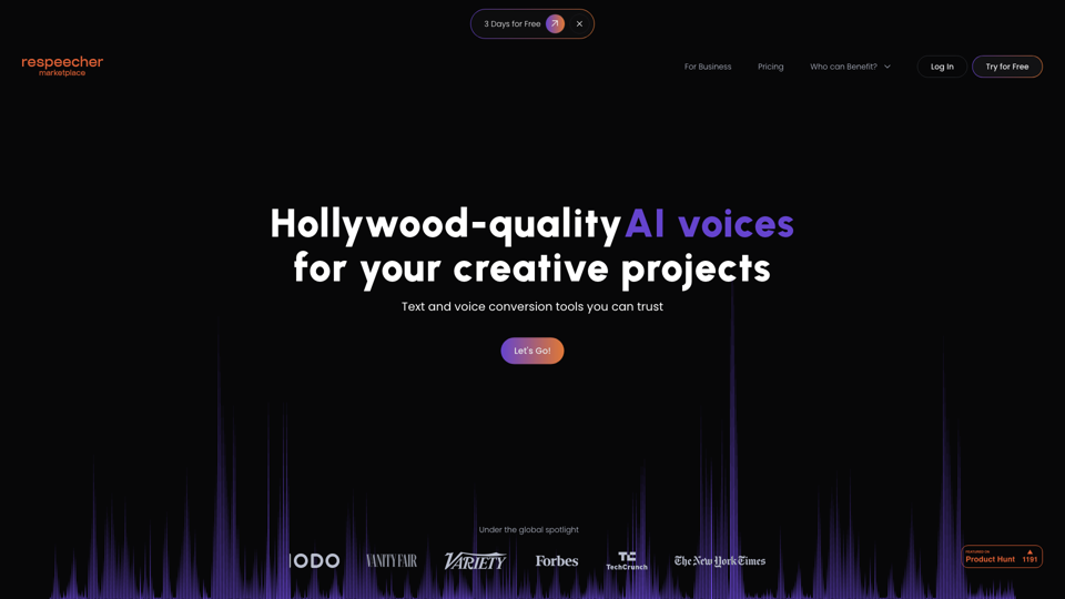 Hollywood-Quality AI Voice Generator | Respeecher Voice Marketplace