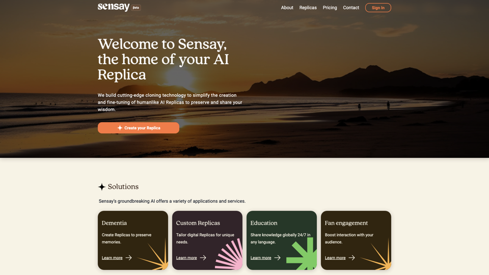 Sensay, the Home of Your Digital AI Replica